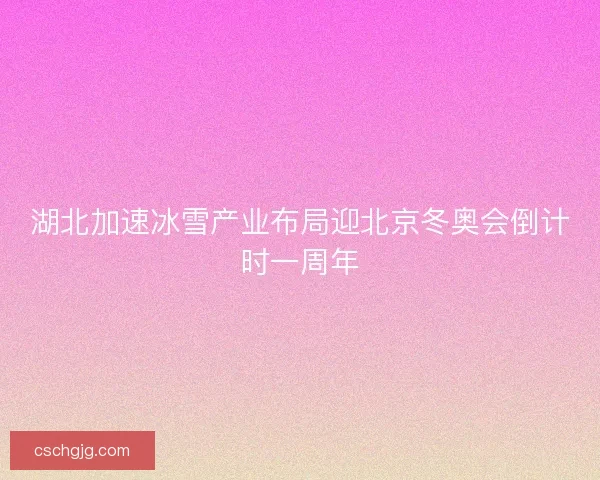 湖北加速冰雪产业布局迎北京冬奥会倒计时一周年